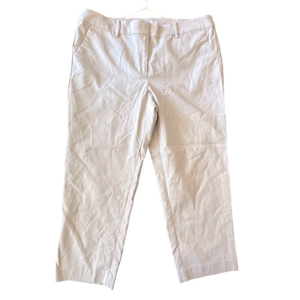 Loft The Riviera Slim Light Tan Cream Pants - Size 14 Petite